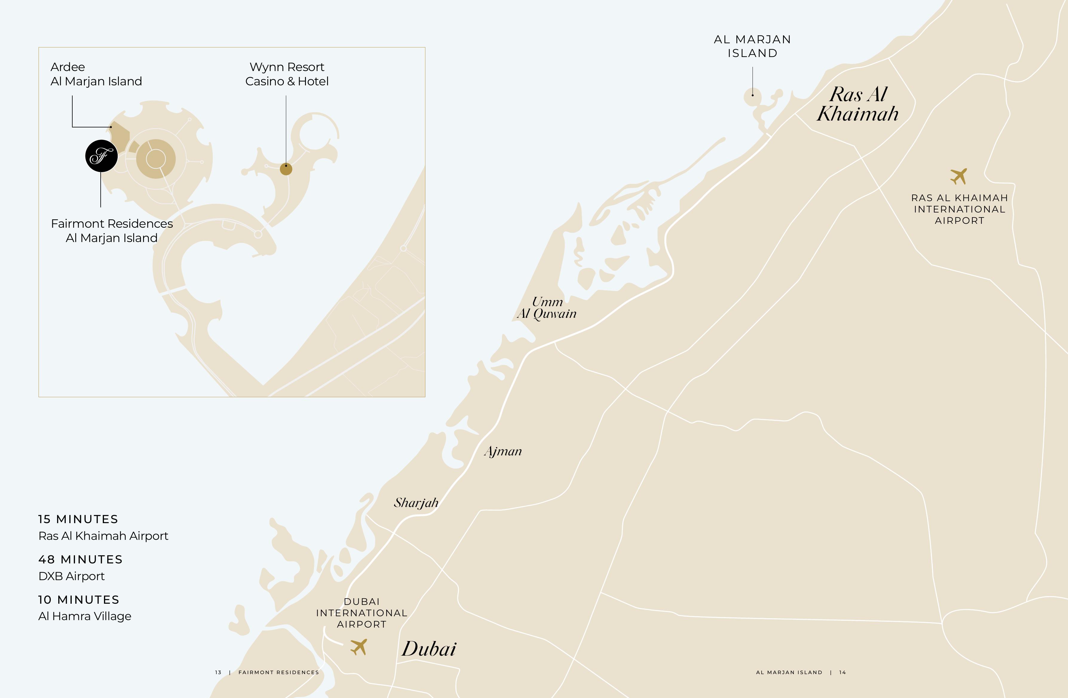 Al Marjan Island Location Map