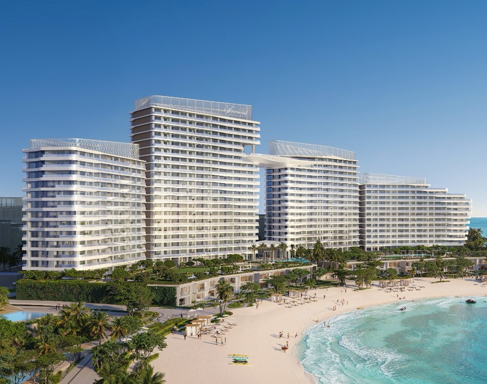 Aerial photo of Fairmont Residences Al Marjan Island